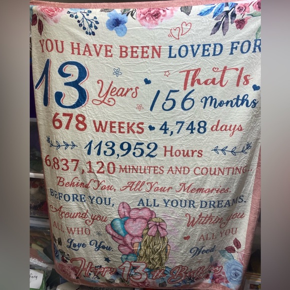 Colorful 13th birthday Blanket - Picture 1 of 1